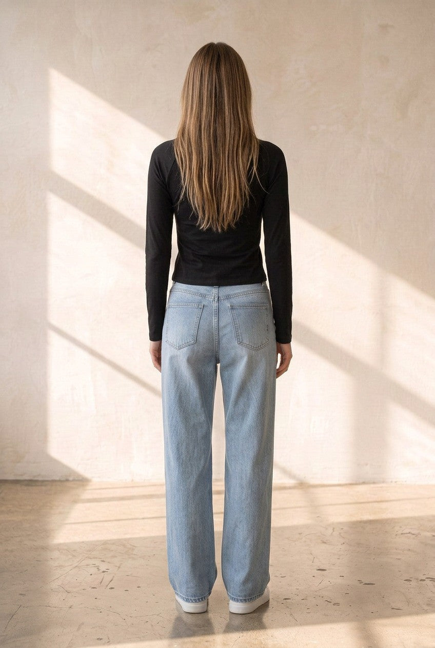 Long-Sleeve Basic Blouse