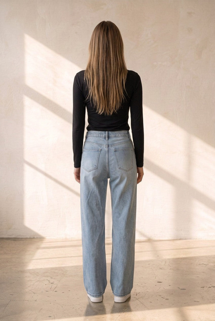 Boat-Neck Long-Sleeve Blouse