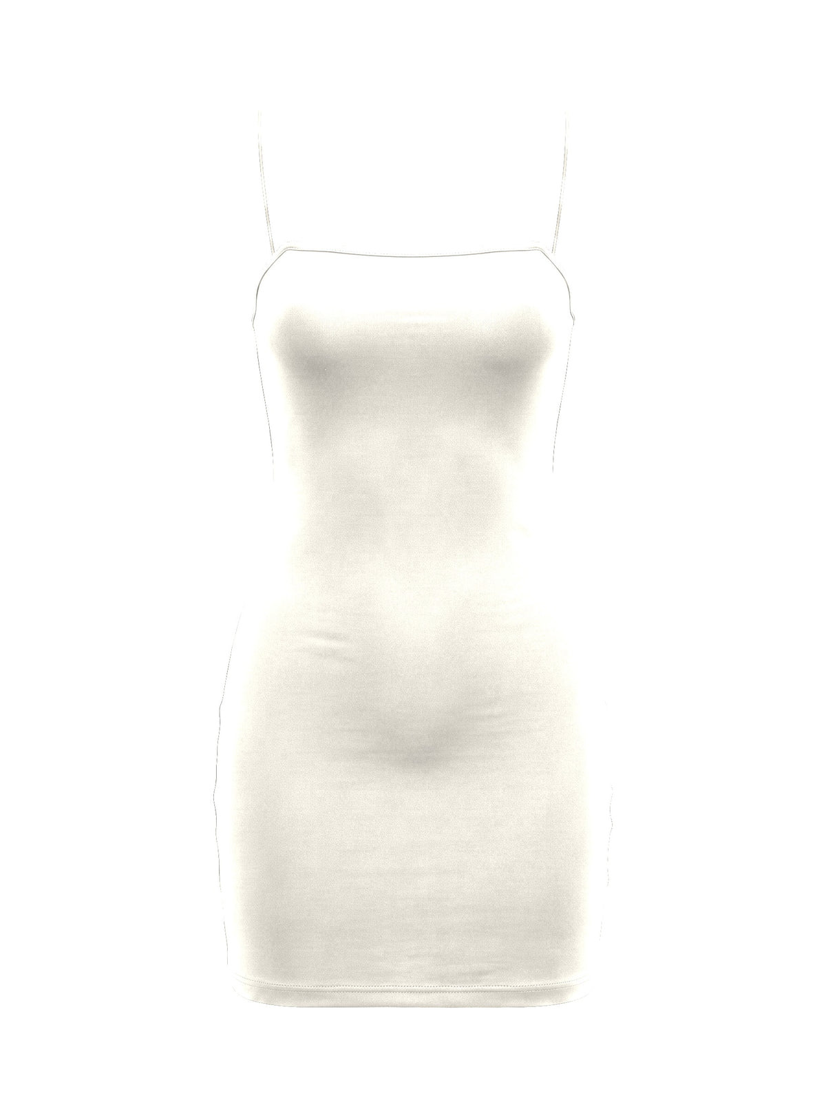 İp Askılı Dar Mini Elbise Black - Offwhite - ön